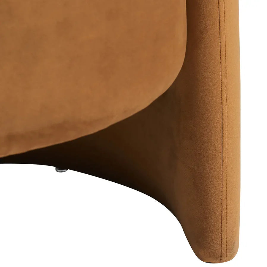 Dylan Accent Chair – Velvet | Caramel