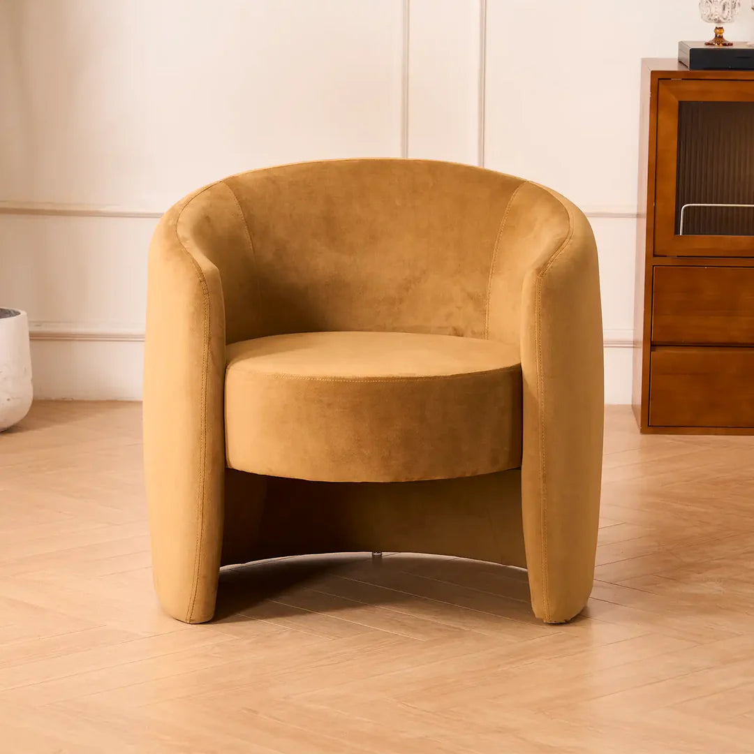 Dylan Accent Chair – Velvet | Caramel