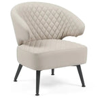 Gemma Accent Chair – PU Leather | Beige
