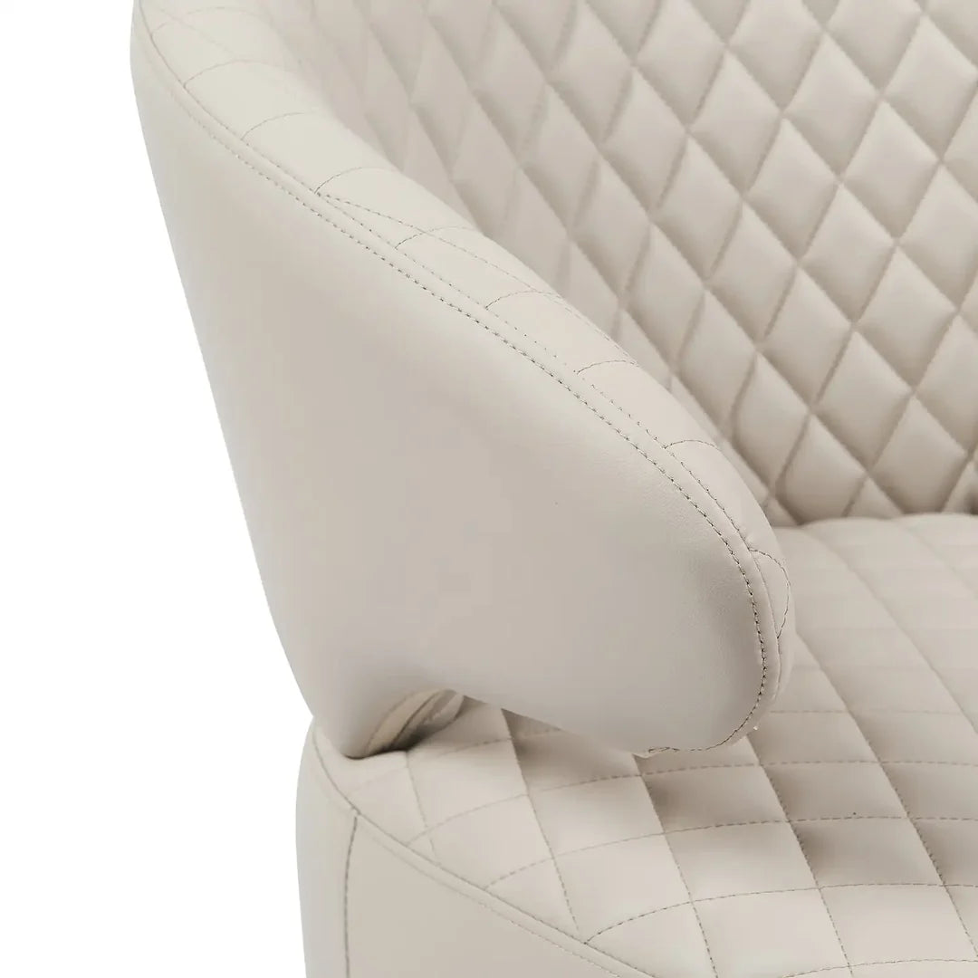 Gemma Accent Chair – PU Leather | Beige