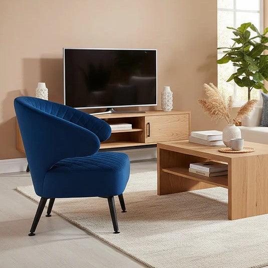 Gemma Accent Chair – Velvet | Navy