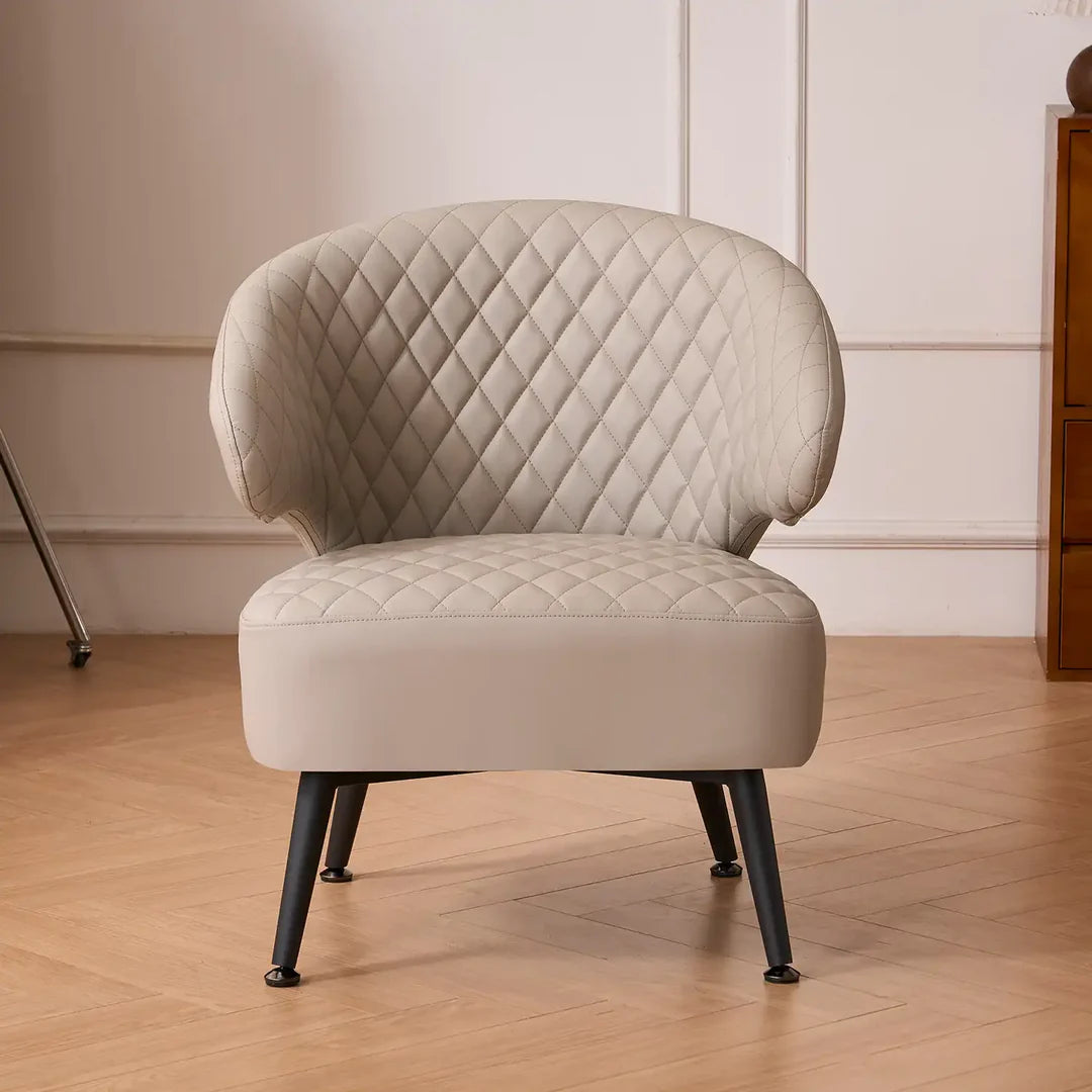 Gemma Accent Chair – PU Leather | Beige