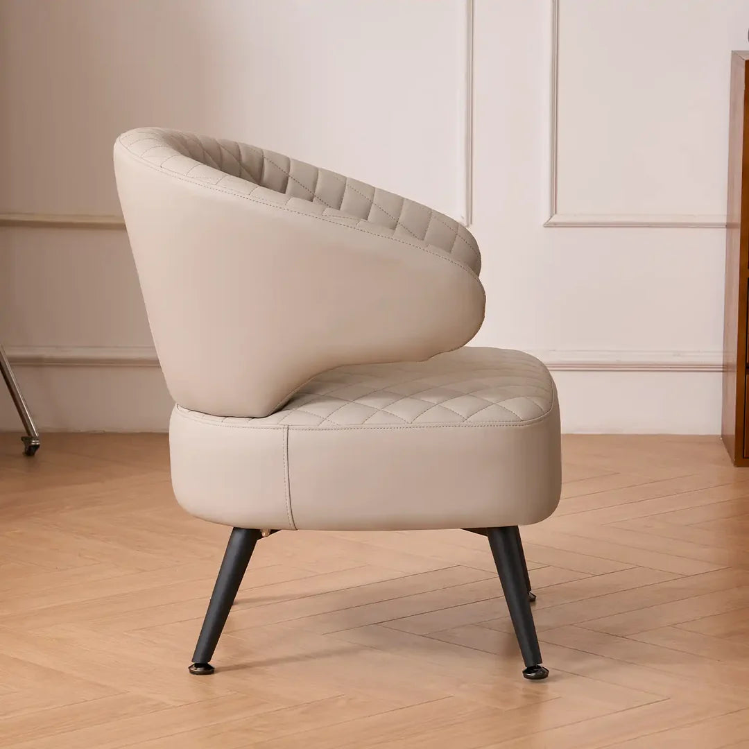 Gemma Accent Chair – PU Leather | Beige