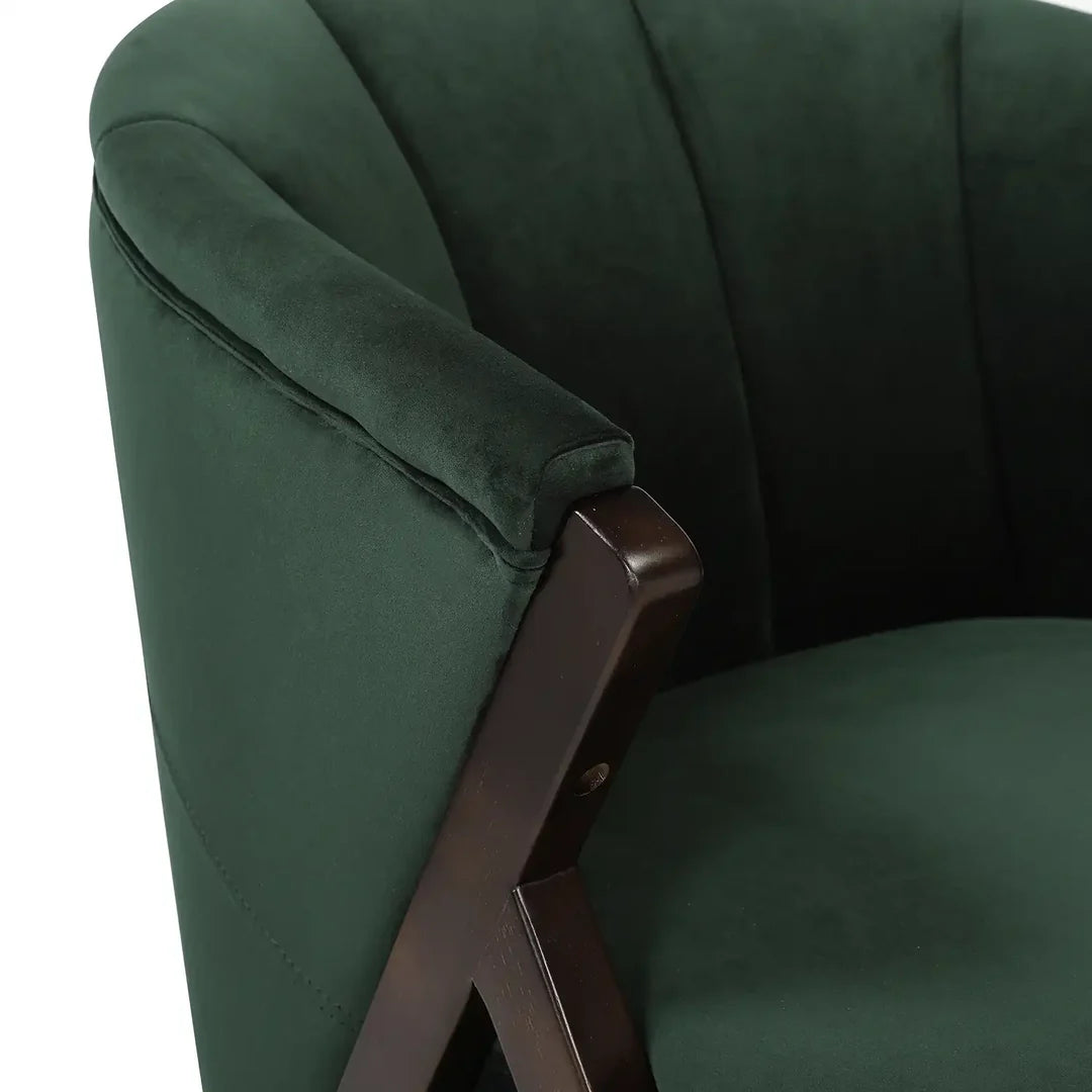Nico Accent Chair – Velvet | Dark Green