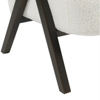 Nico Accent Chair – Sherpa Fleece | White