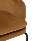 Vivien Accent Chair – Velvet | Caramel