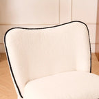 Zola Accent Chair – Sherpa Fleece | White