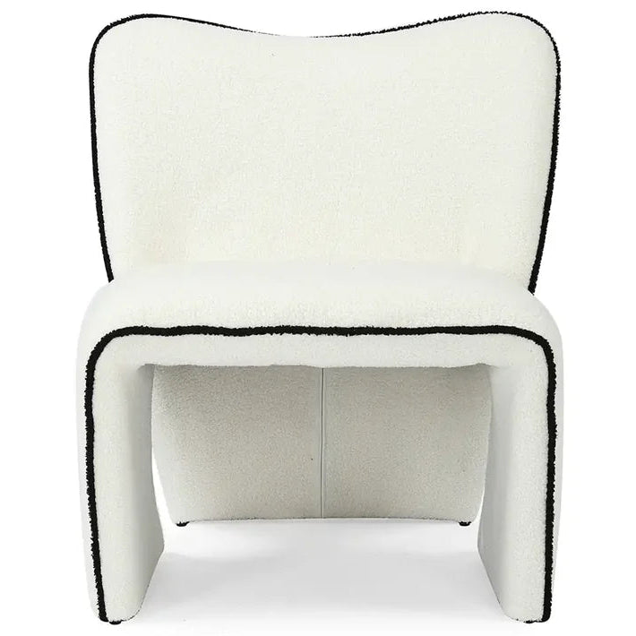 Zola Accent Chair – Sherpa Fleece | White