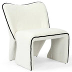 Zola Accent Chair – Sherpa Fleece | White